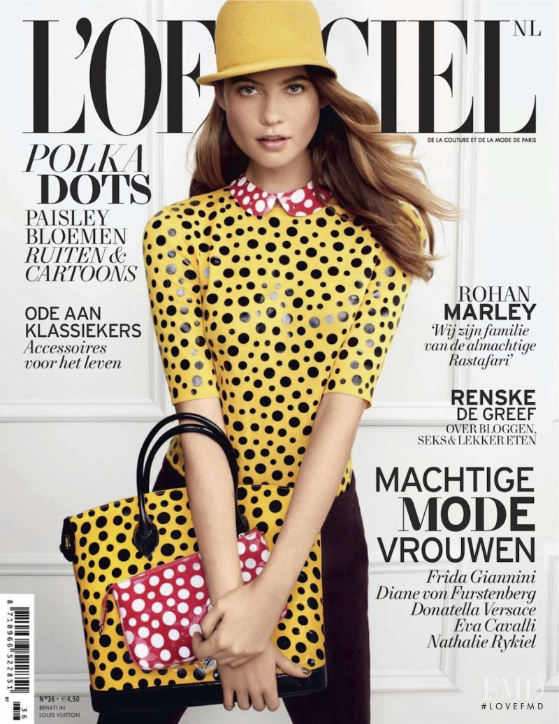 Behati Prinsloo featured on the L\'Officiel Netherlands cover from September 2012