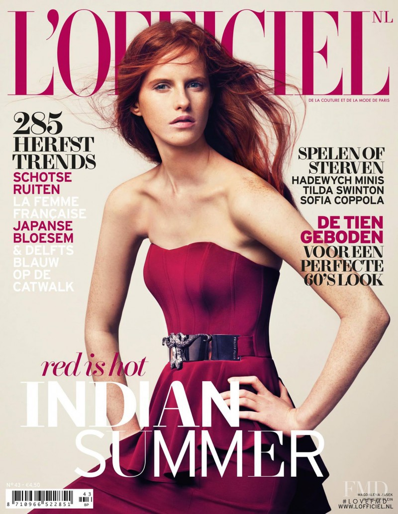 Magdalena Jasek featured on the L\'Officiel Netherlands cover from August 2013
