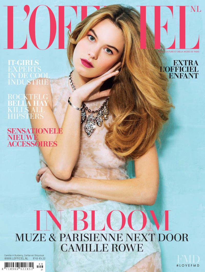 Camille Rowe featured on the L\'Officiel Netherlands cover from April 2014