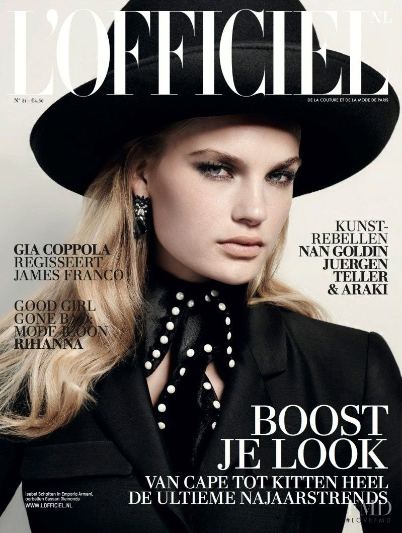 Isabel Scholten featured on the L\'Officiel Netherlands cover from August 2014