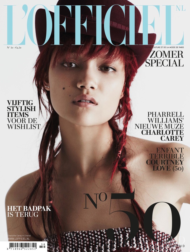 Charlotte Carey featured on the L\'Officiel Netherlands cover from June 2014