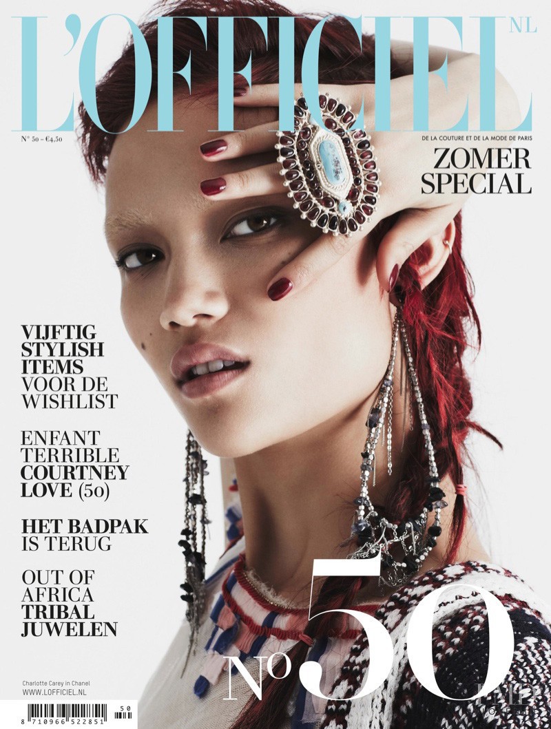 Charlotte Carey featured on the L\'Officiel Netherlands cover from June 2014