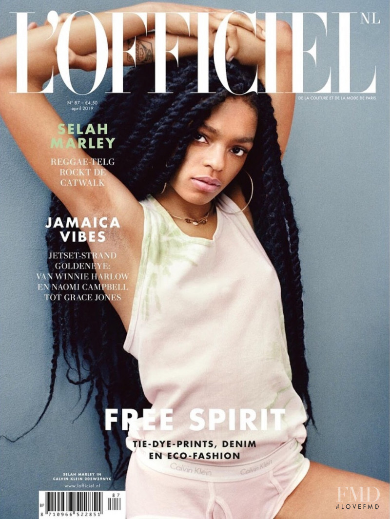 Selah Marley featured on the L\'Officiel Netherlands cover from April 2019