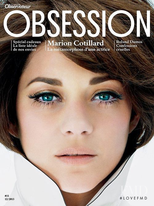 Marion Cotillard featured on the Obsession cover from December 2013