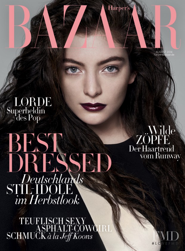  featured on the Harper\'s Bazaar Germany cover from August 2014