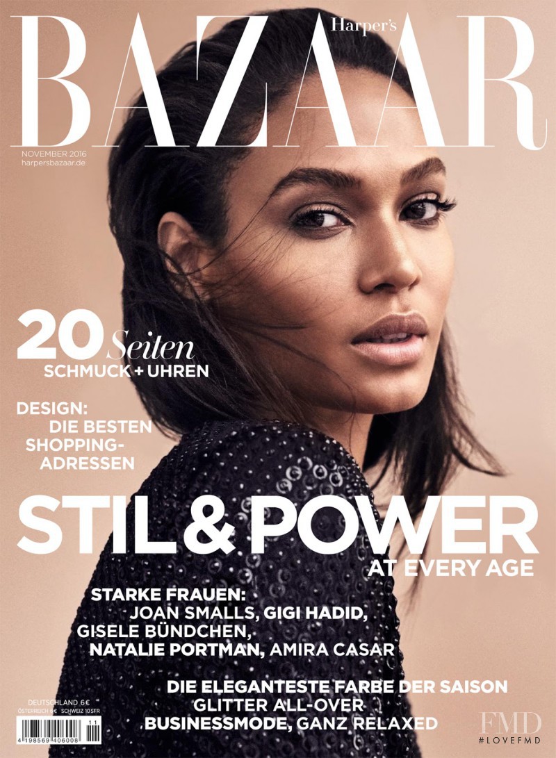 Joan Smalls featured on the Harper\'s Bazaar Germany cover from November 2016
