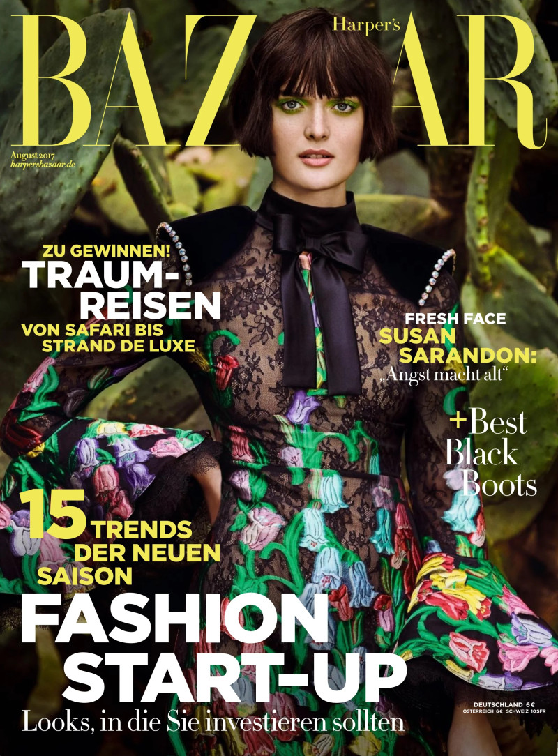 Sam Rollinson featured on the Harper\'s Bazaar Germany cover from August 2017