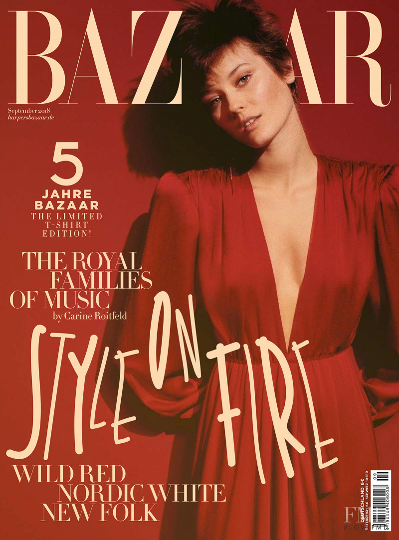 Monika Jagaciak featured on the Harper\'s Bazaar Germany cover from September 2018