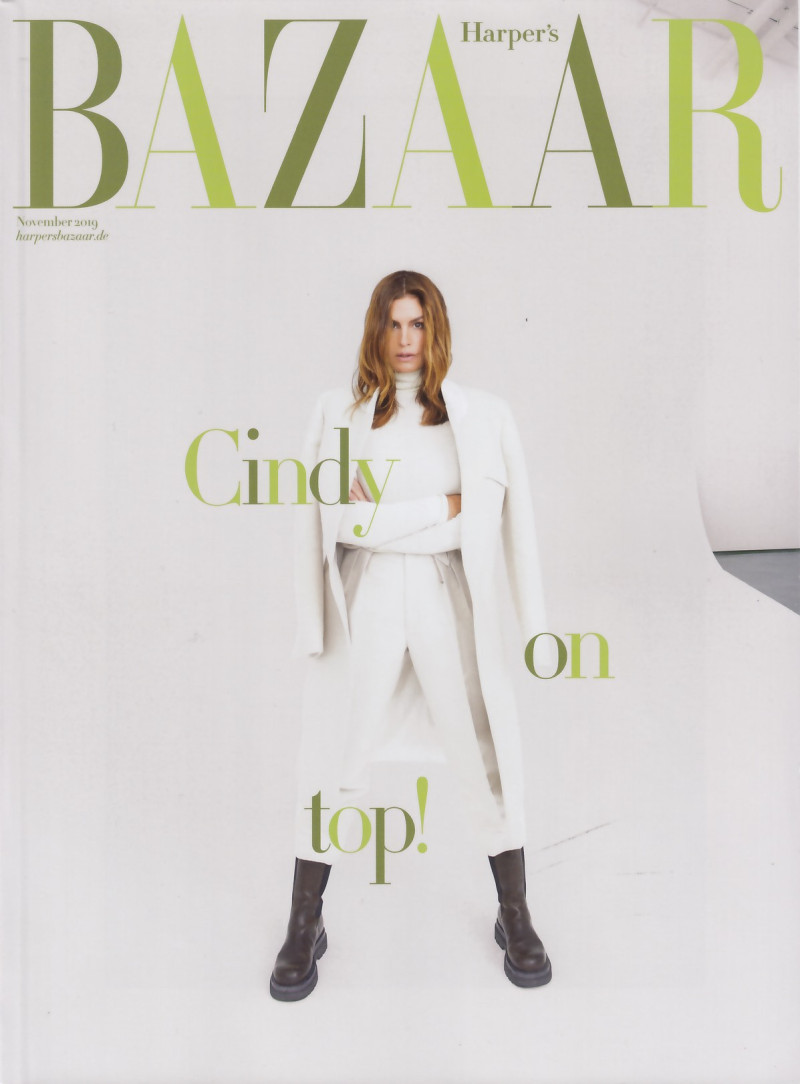 Cindy Crawford featured on the Harper\'s Bazaar Germany cover from November 2019