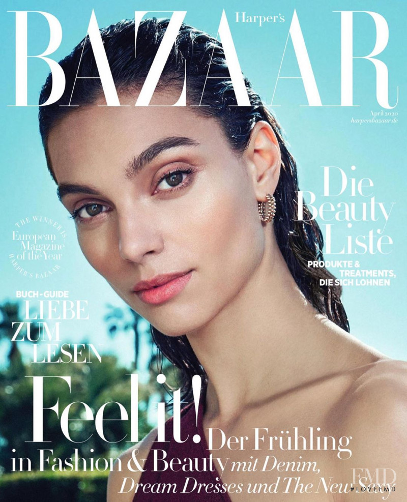 Charlee Fraser featured on the Harper\'s Bazaar Germany cover from April 2020