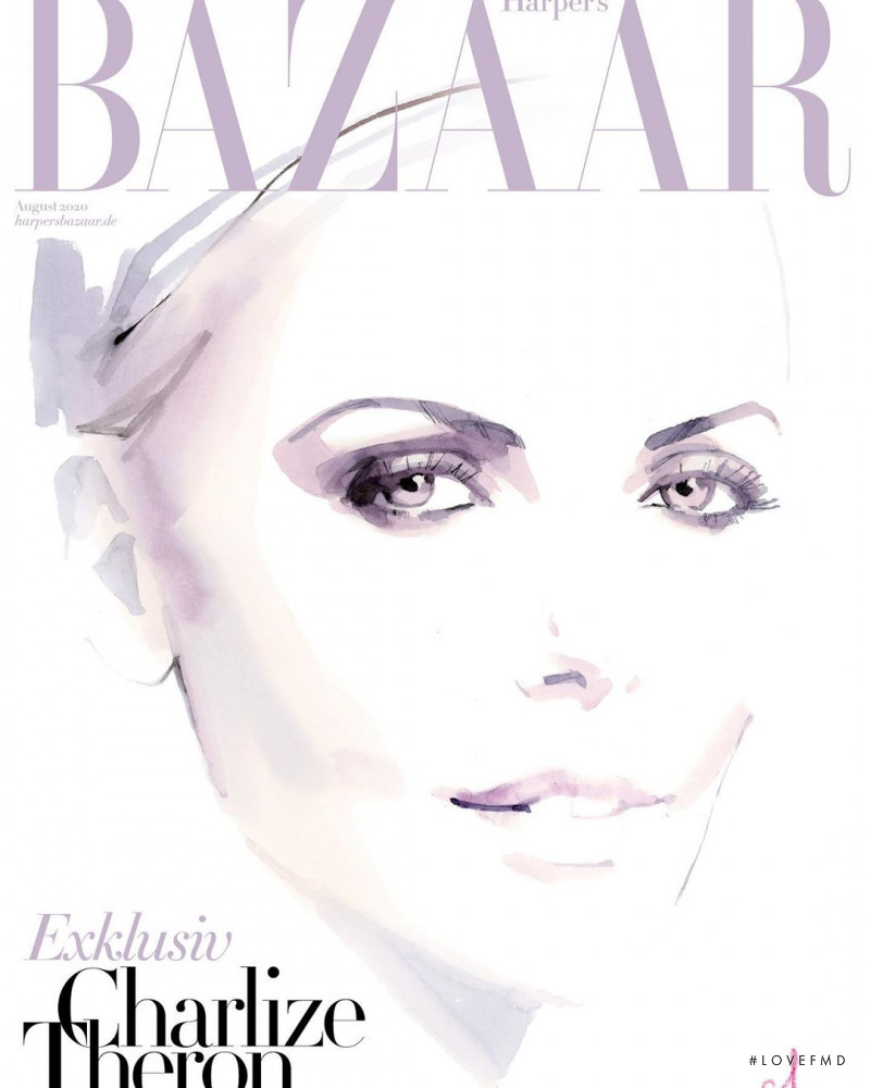 Charlize Theron featured on the Harper\'s Bazaar Germany cover from August 2020