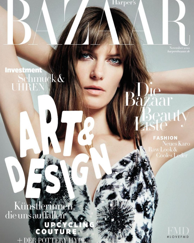 Valerija Kelava featured on the Harper\'s Bazaar Germany cover from November 2020