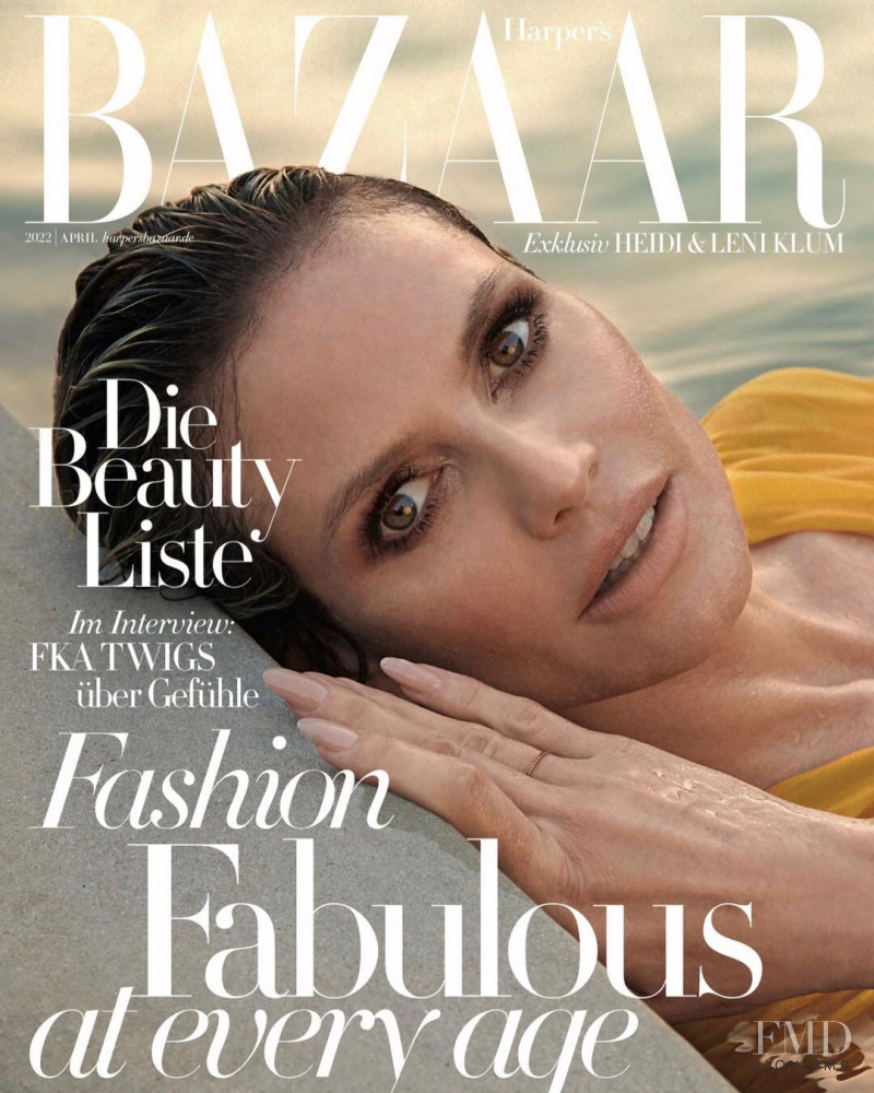 Heidi Klum featured on the Harper\'s Bazaar Germany cover from April 2022