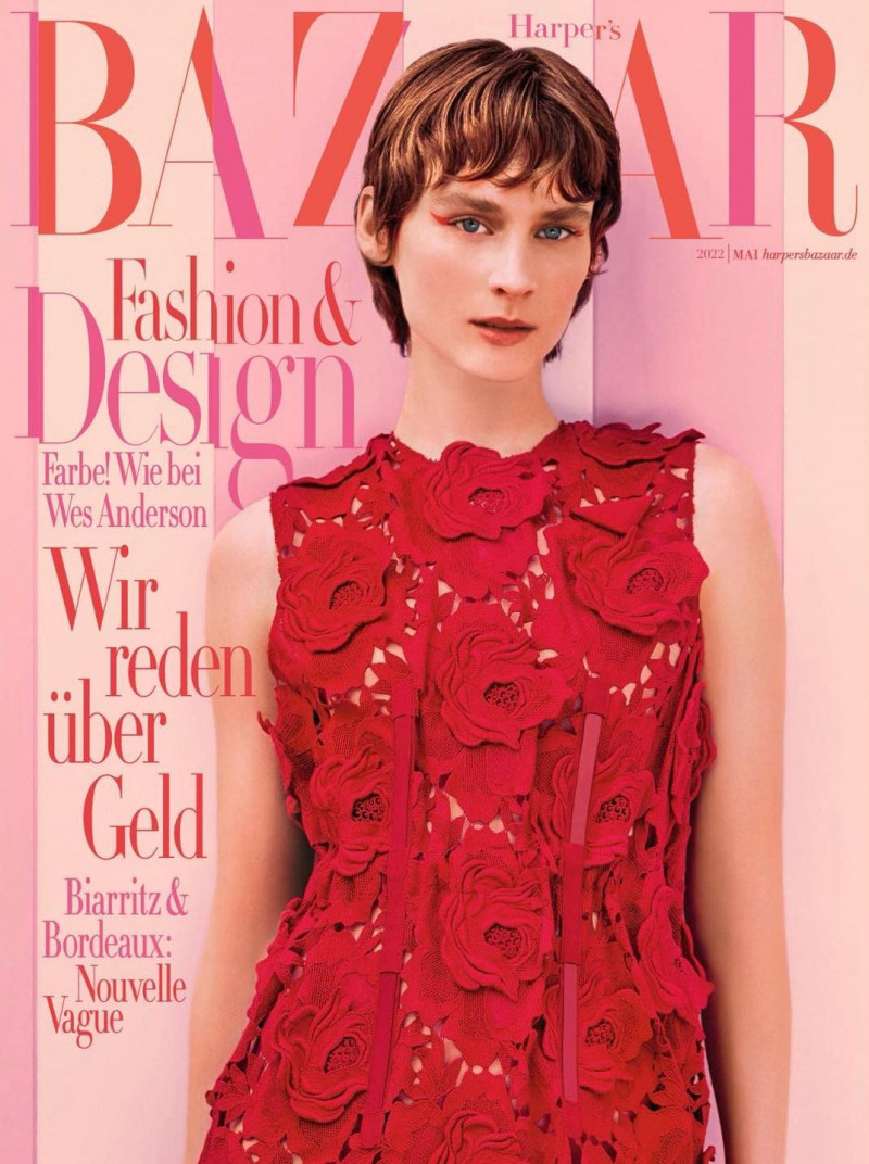 Kaila Wyatt featured on the Harper\'s Bazaar Germany cover from May 2022