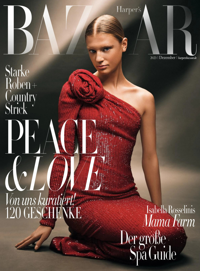 Michelle Laff featured on the Harper\'s Bazaar Germany cover from December 2023