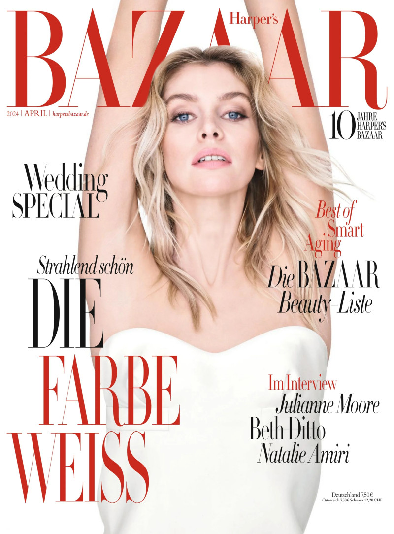 Stella Maxwell featured on the Harper\'s Bazaar Germany cover from April 2024
