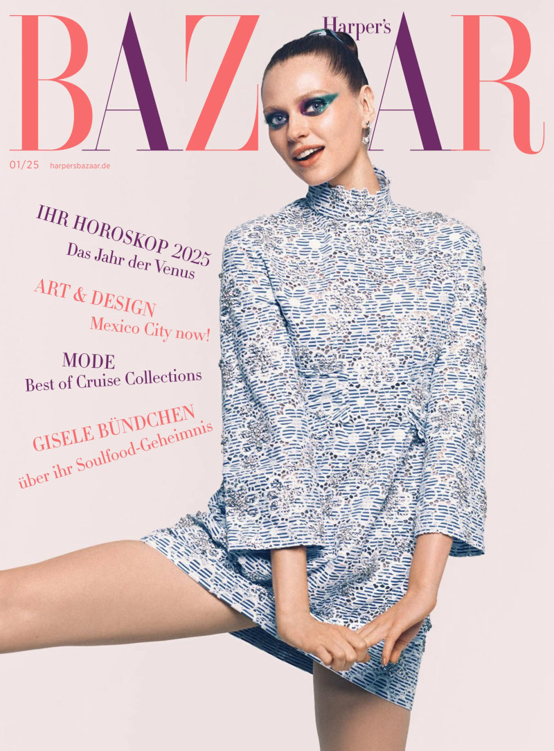 Natalia Bulycheva featured on the Harper\'s Bazaar Germany cover from January 2025