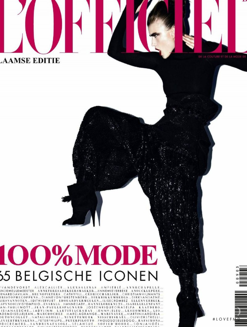 Jana Knauerova featured on the L\'Officiel Belgium cover from September 2009