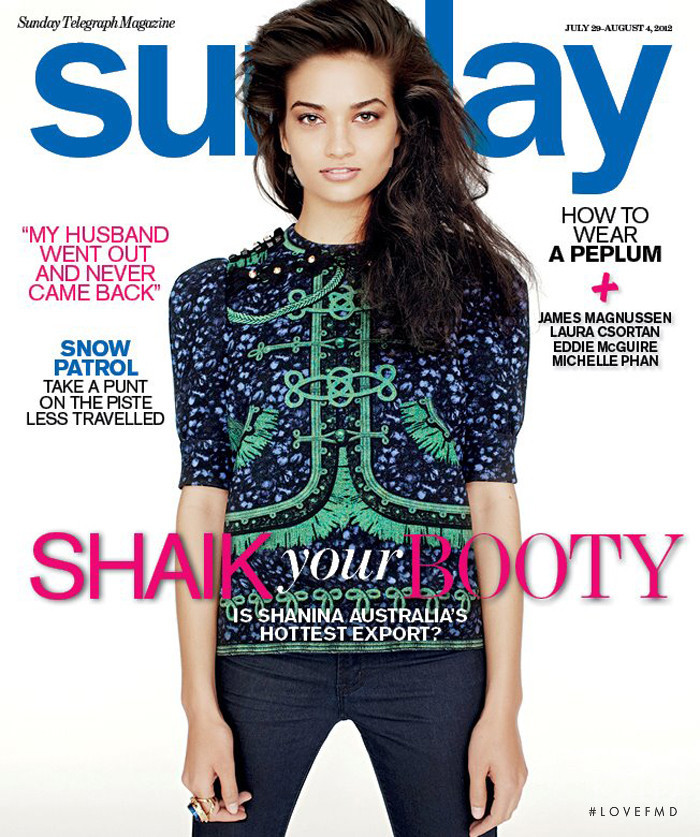 Shanina Shaik featured on the Sunday Style Australia cover from July 2012