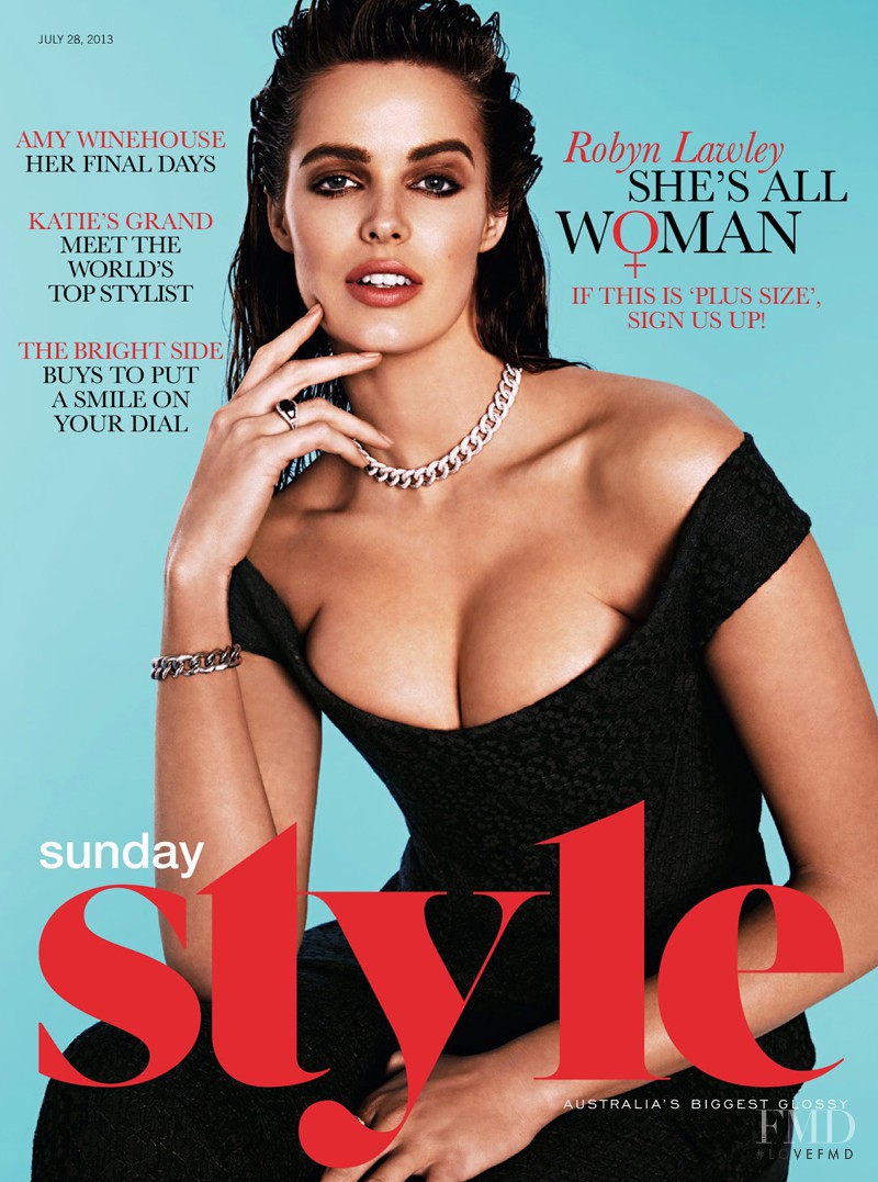 Robyn Lawley featured on the Sunday Style Australia cover from July 2013