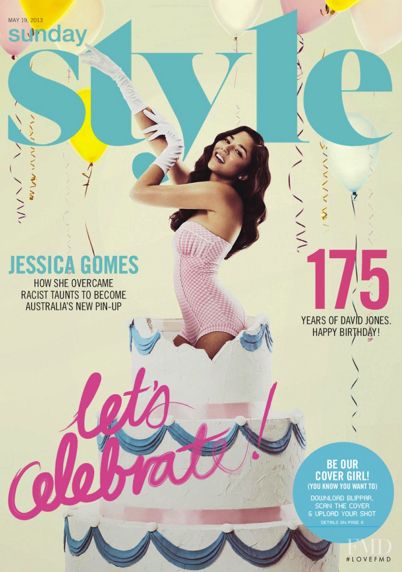 Jessica Gomes featured on the Sunday Style Australia cover from May 2013