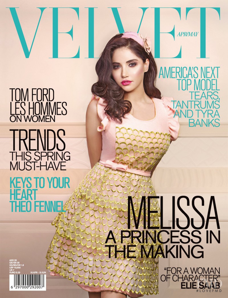 Melissa featured on the Velvet United Arab Emirates cover from April 2011