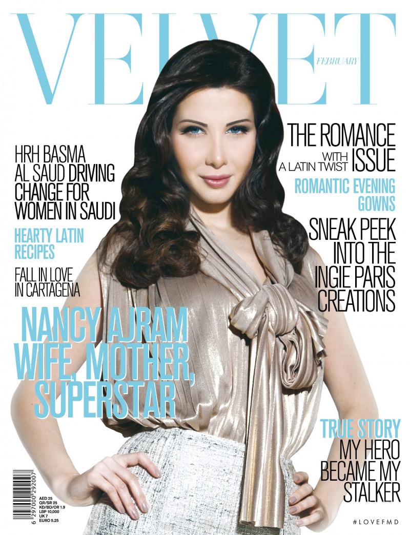 Caroline Kaseyaa featured on the Velvet United Arab Emirates cover from February 2012