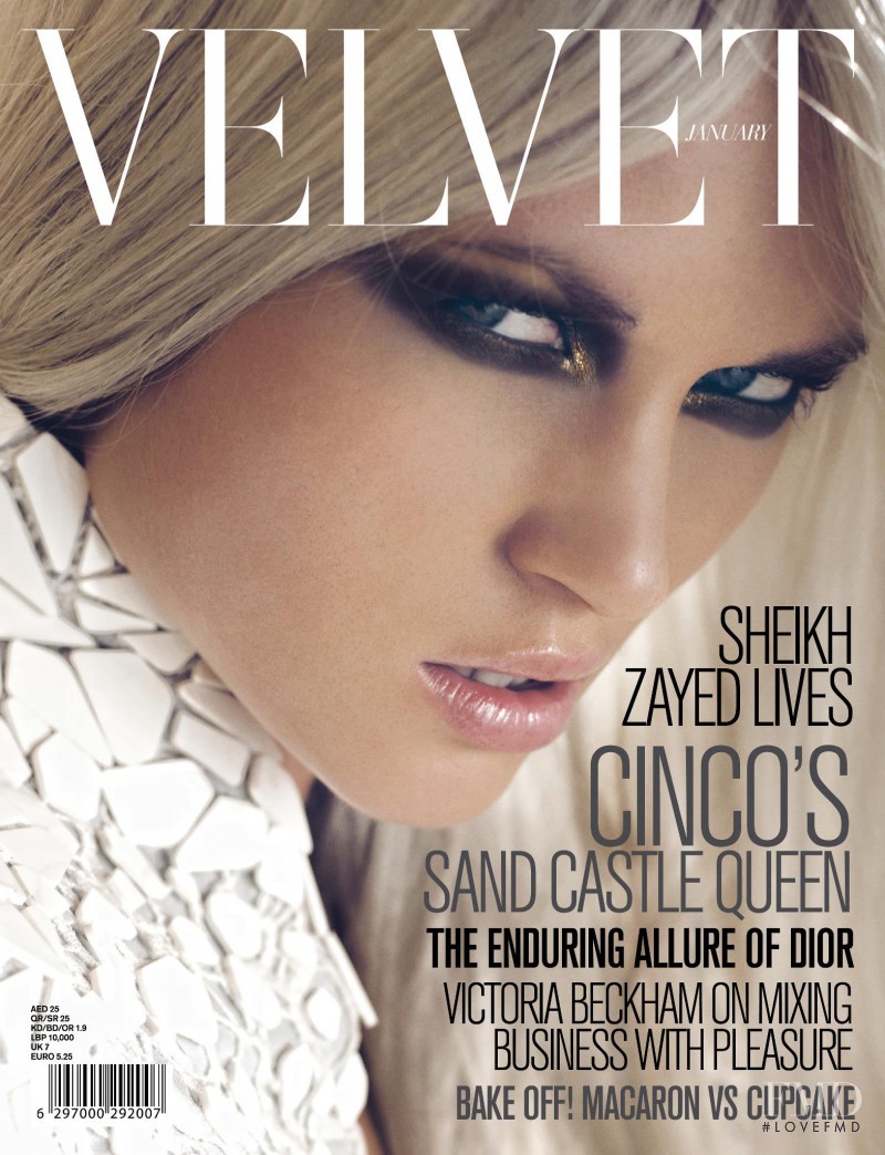 Masha Nagornyuk featured on the Velvet United Arab Emirates cover from January 2012