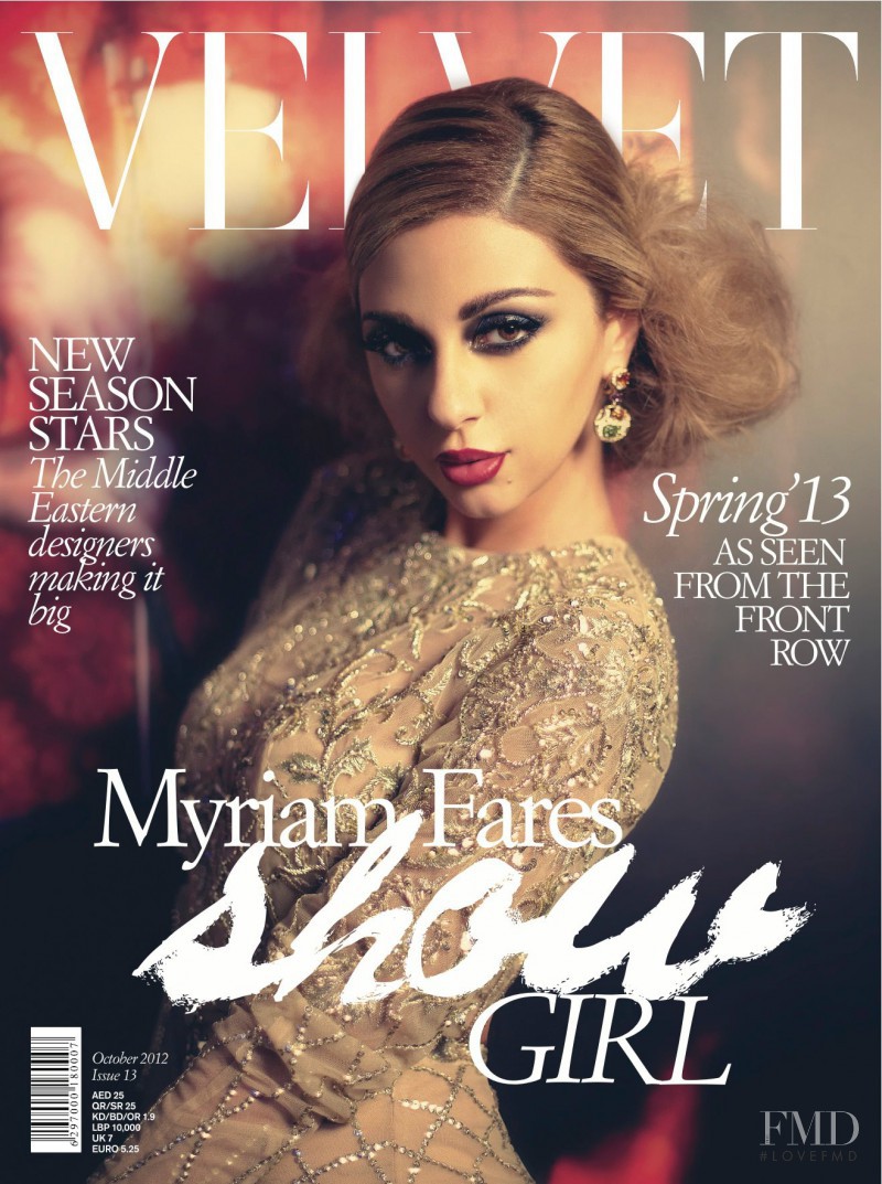 Myriam Fares featured on the Velvet United Arab Emirates cover from October 2012