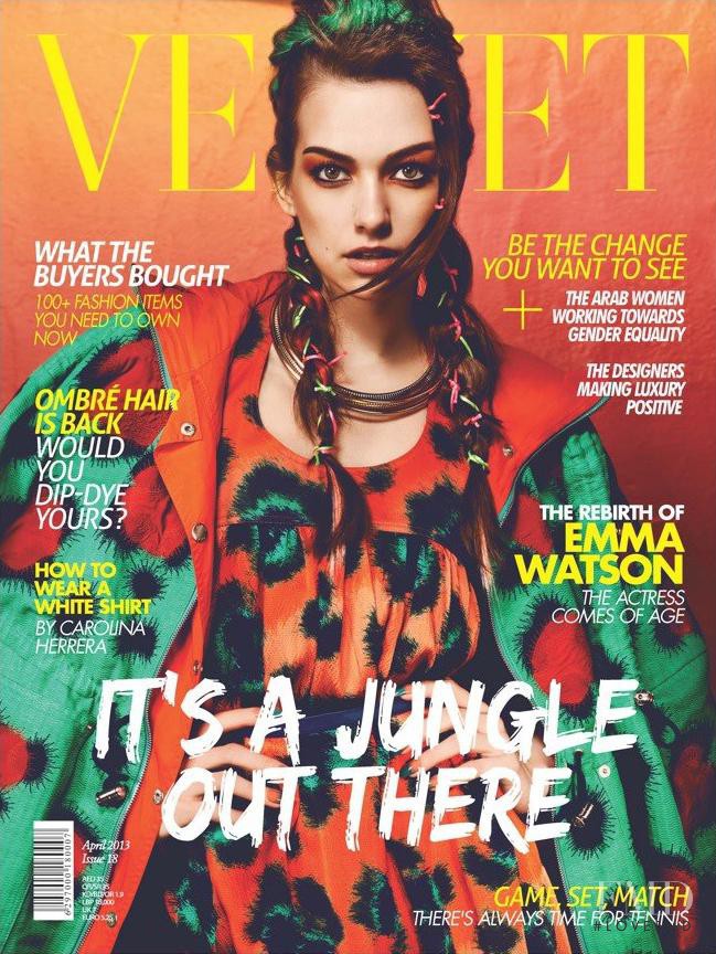 Eszther Boldov featured on the Velvet United Arab Emirates cover from April 2013