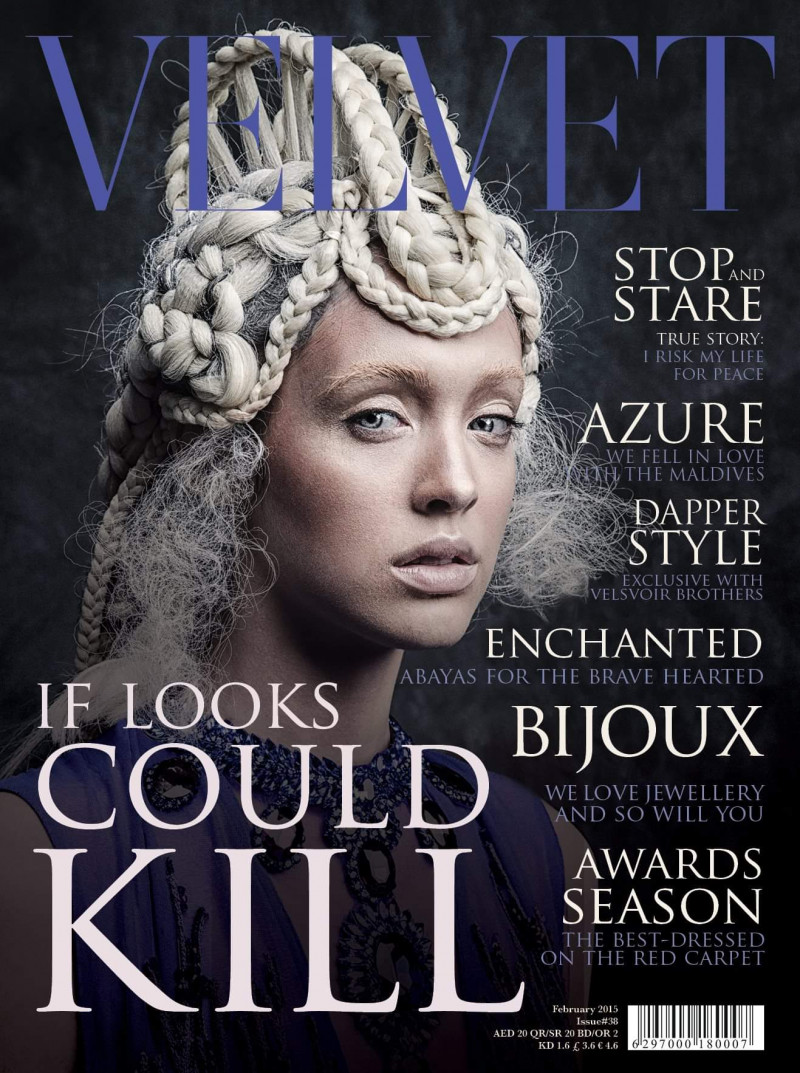 Erica Huber featured on the Velvet United Arab Emirates cover from February 2015