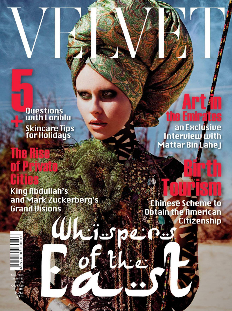 Jelena Salikova featured on the Velvet United Arab Emirates cover from May 2015