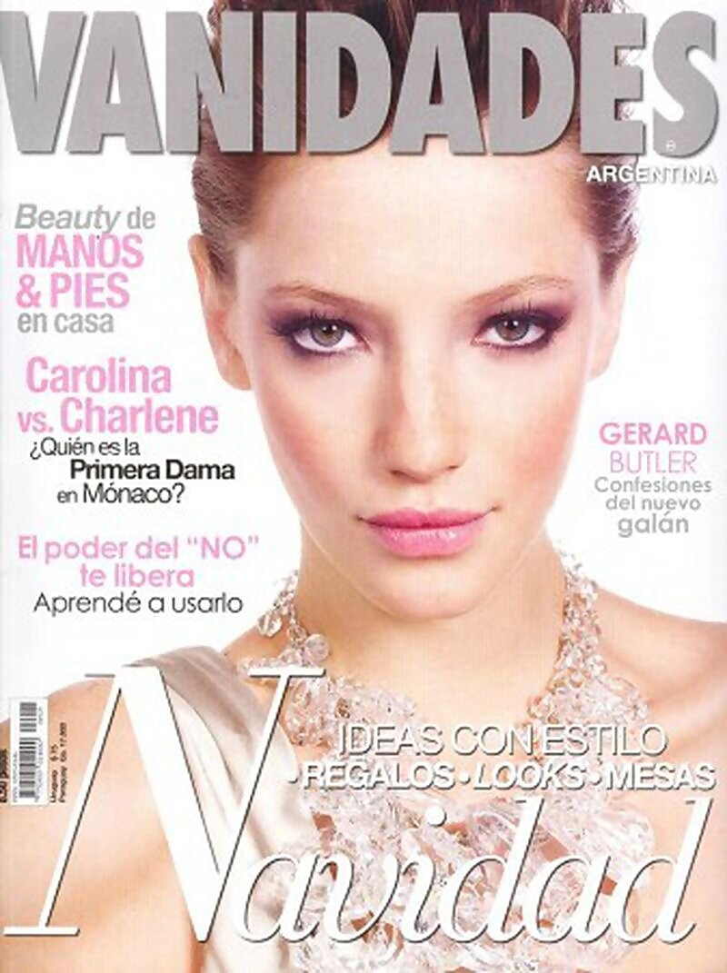 Milagros Schmoll featured on the Vanidades Argentina cover from July 2009