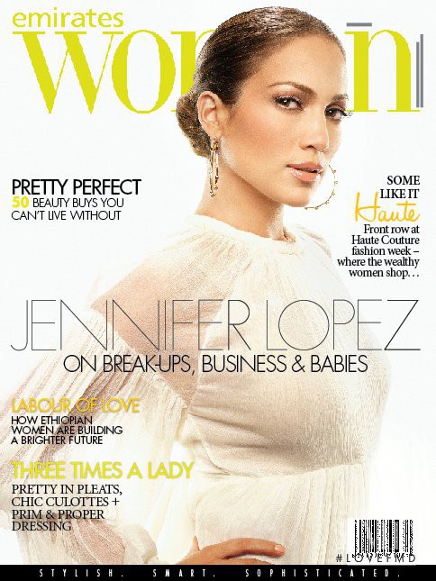 Jennifer Lopez featured on the Emirates Woman cover from August 2011