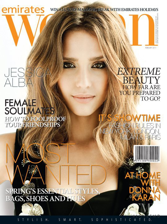 Jessica Alba featured on the Emirates Woman cover from February 2011