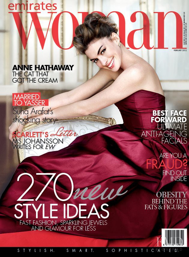 Anne Hathaway featured on the Emirates Woman cover from February 2012