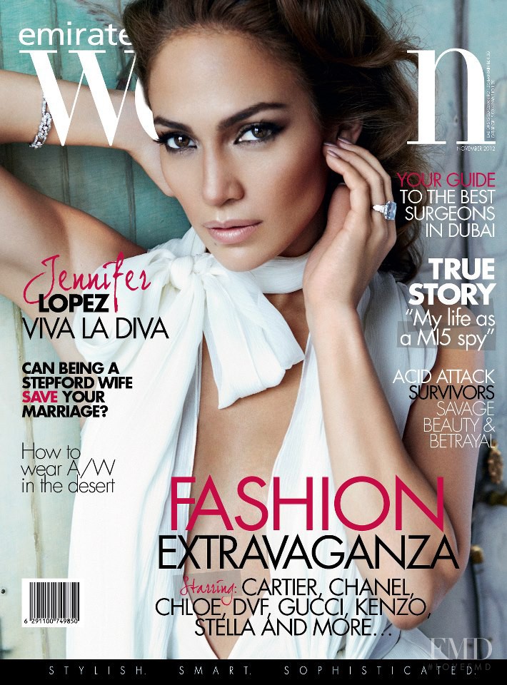 Jennifer Lopez featured on the Emirates Woman cover from November 2012