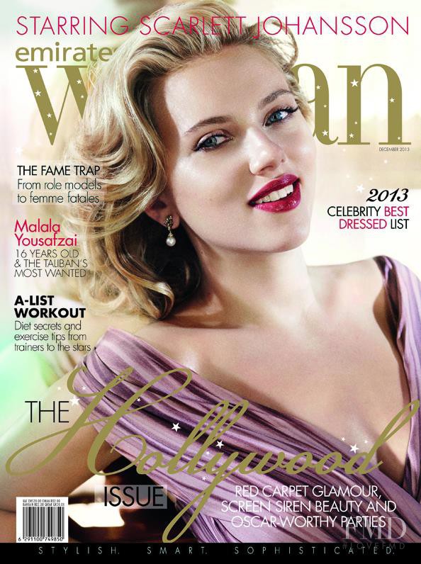 Scarlett Johansson featured on the Emirates Woman cover from December 2013