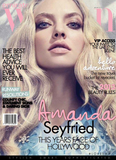 Amanda Seyfried featured on the Emirates Woman cover from January 2013