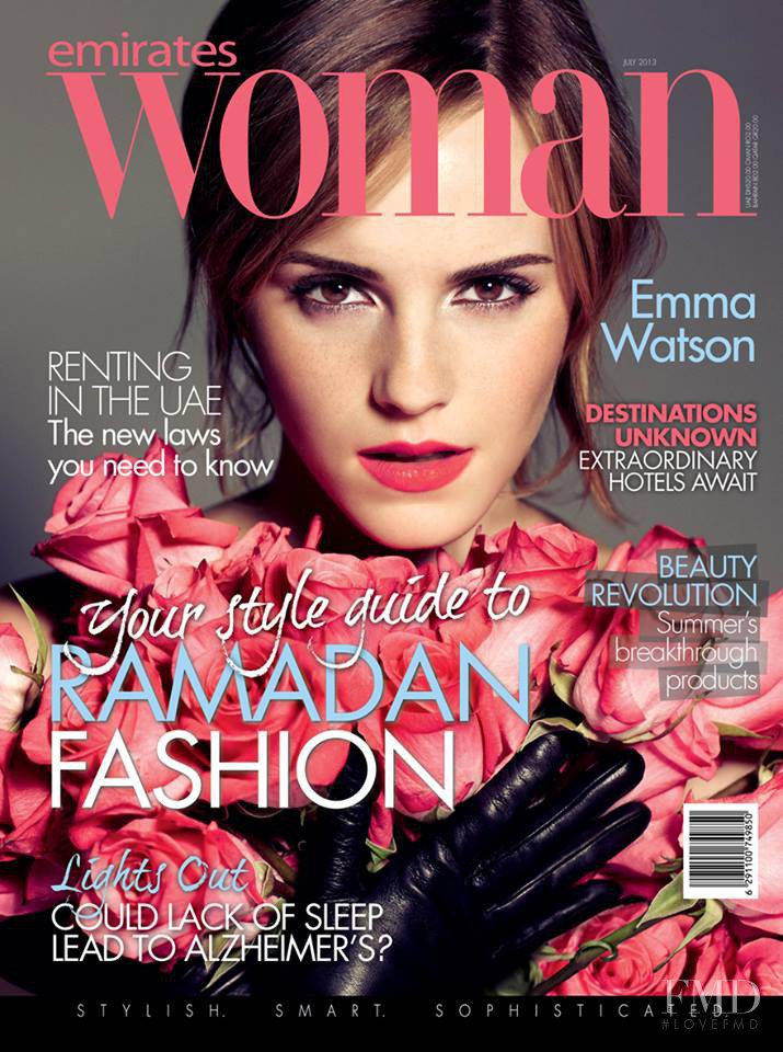 Emma Watson featured on the Emirates Woman cover from July 2013