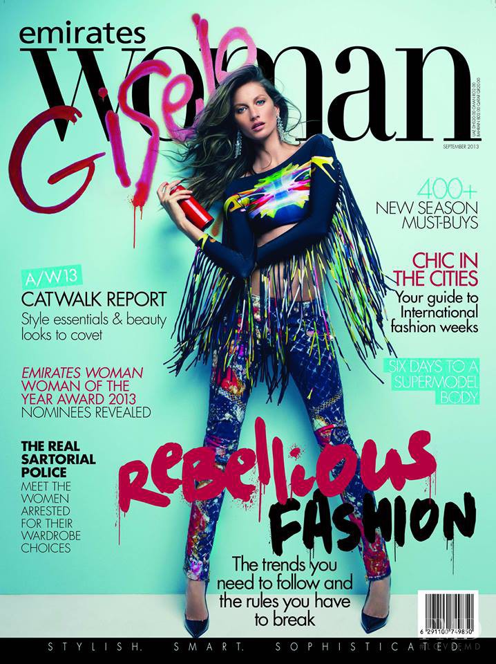Gisele Bundchen featured on the Emirates Woman cover from September 2013