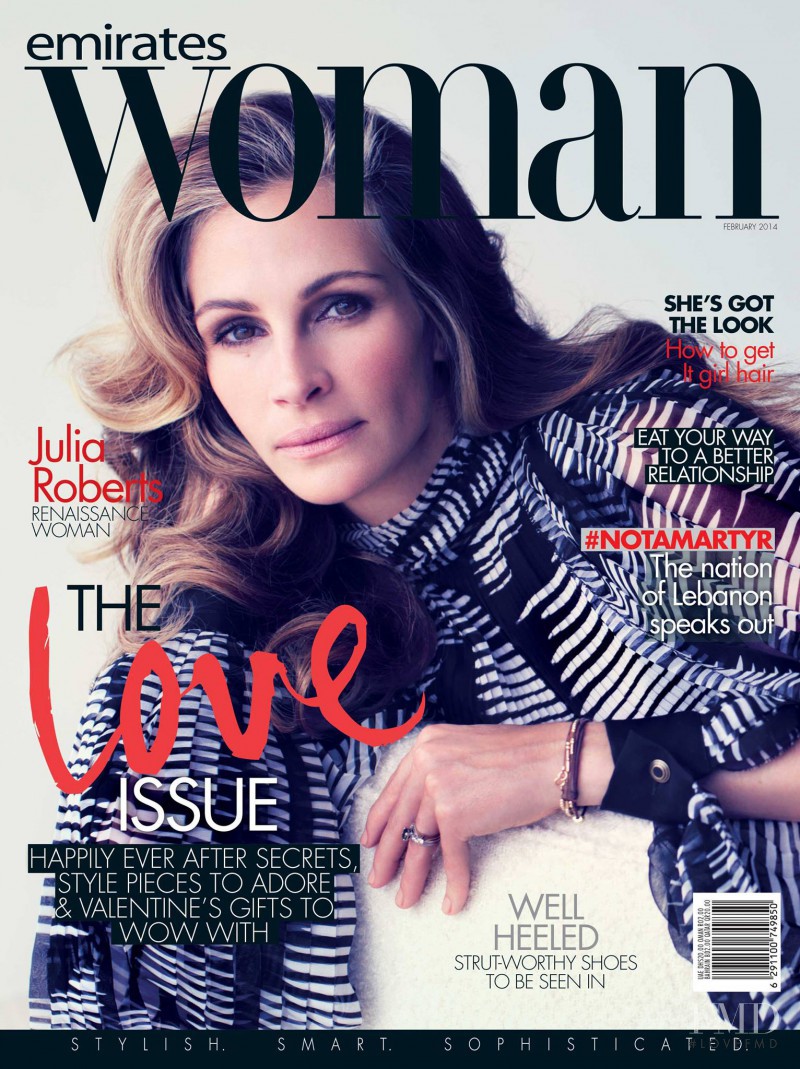Julia Roberts featured on the Emirates Woman cover from February 2014