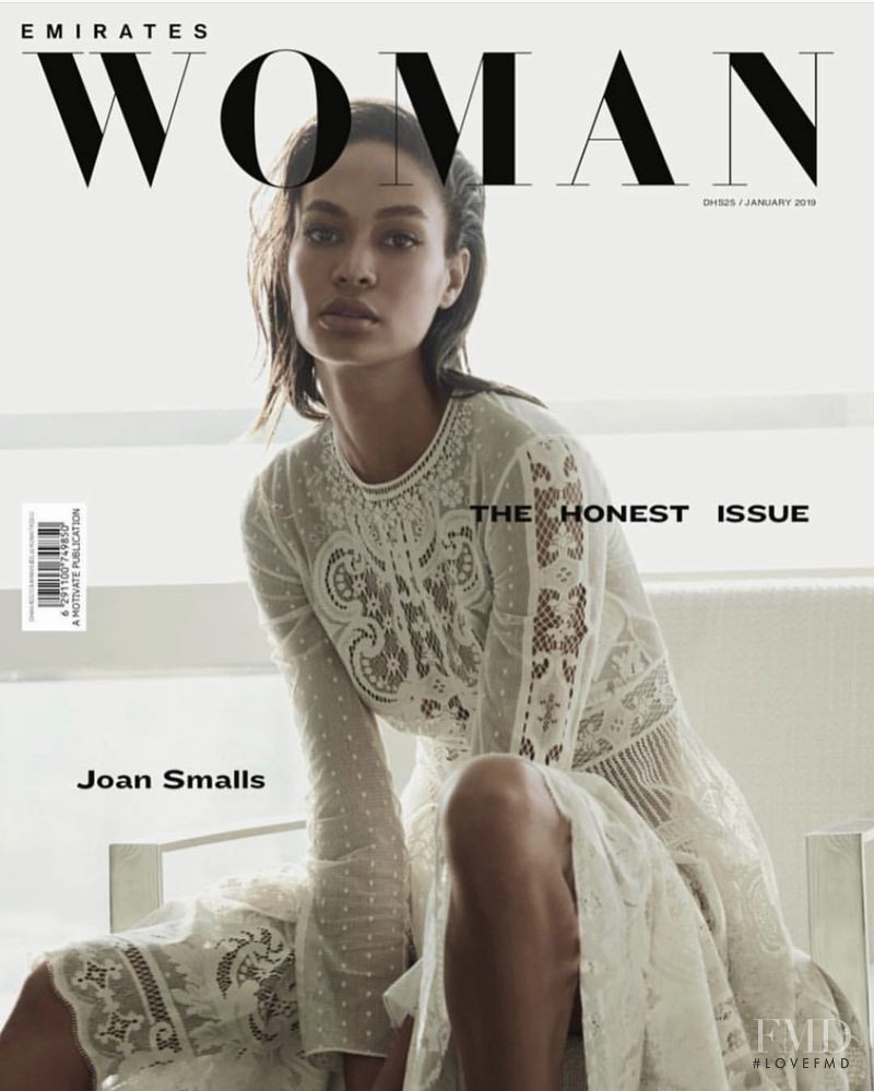 Joan Smalls featured on the Emirates Woman cover from January 2019