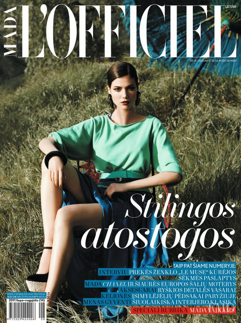 Sheila Marquez featured on the L\'Officiel Latvia cover from July 2011