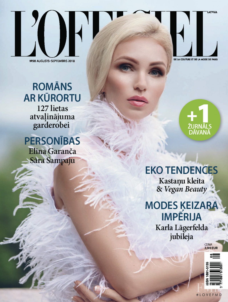  featured on the L\'Officiel Latvia cover from August 2018