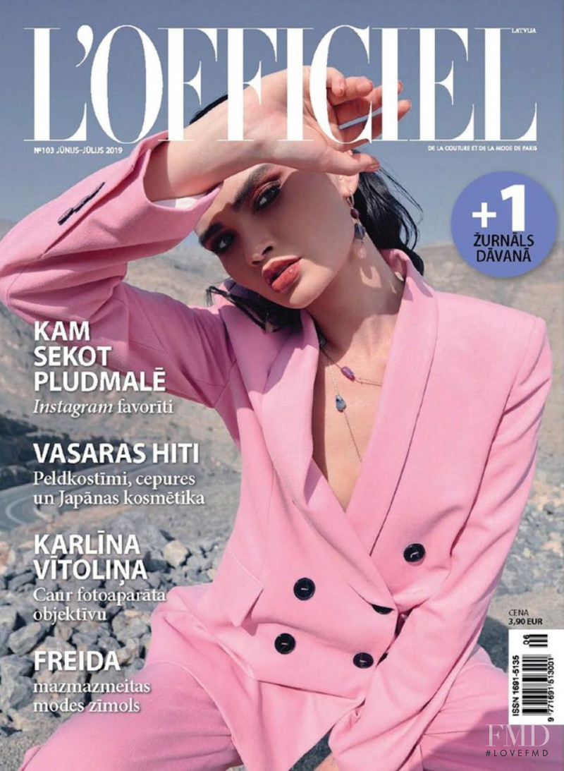  featured on the L\'Officiel Latvia cover from June 2019