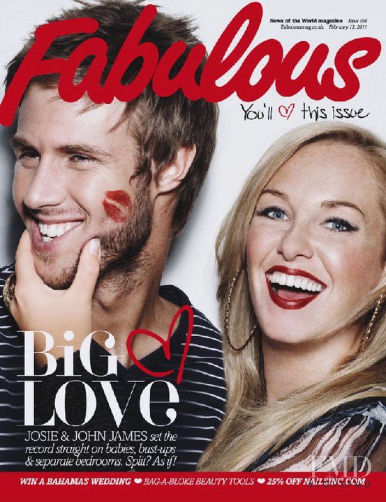Josie & John James featured on the Fabulous cover from February 2011