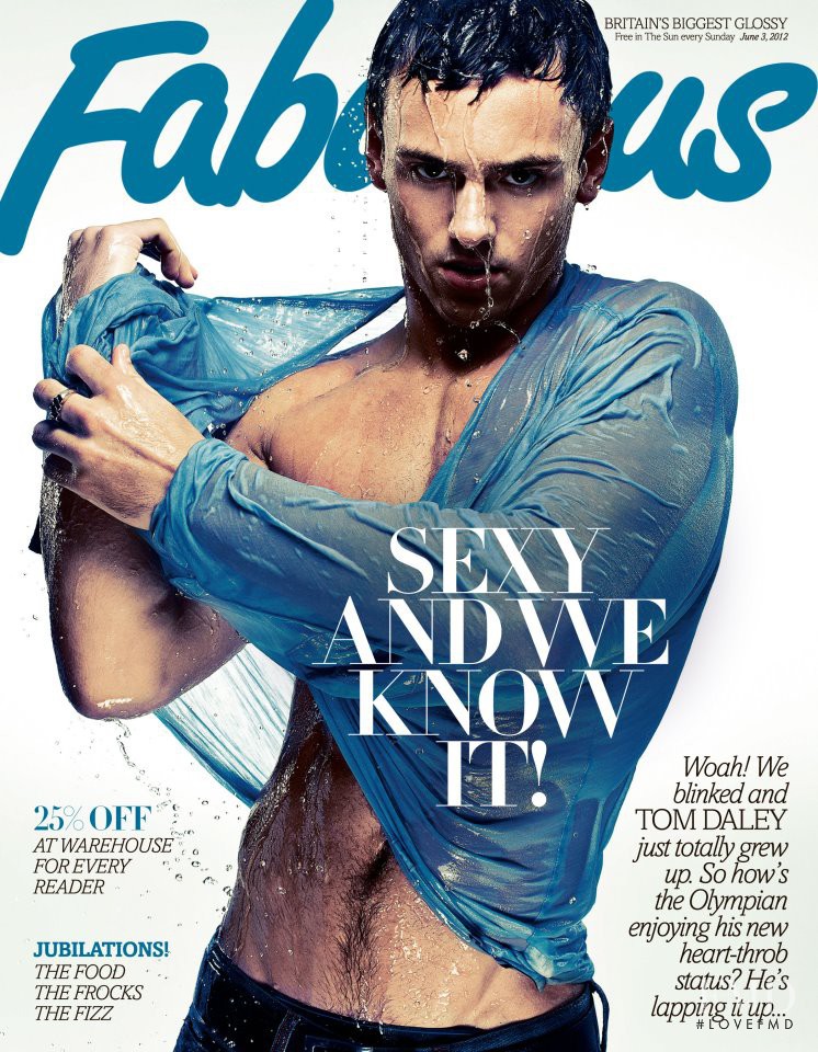 Tom Daley featured on the Fabulous cover from June 2012