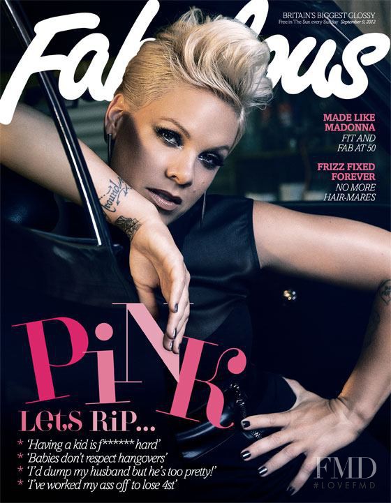 Pink featured on the Fabulous cover from September 2012