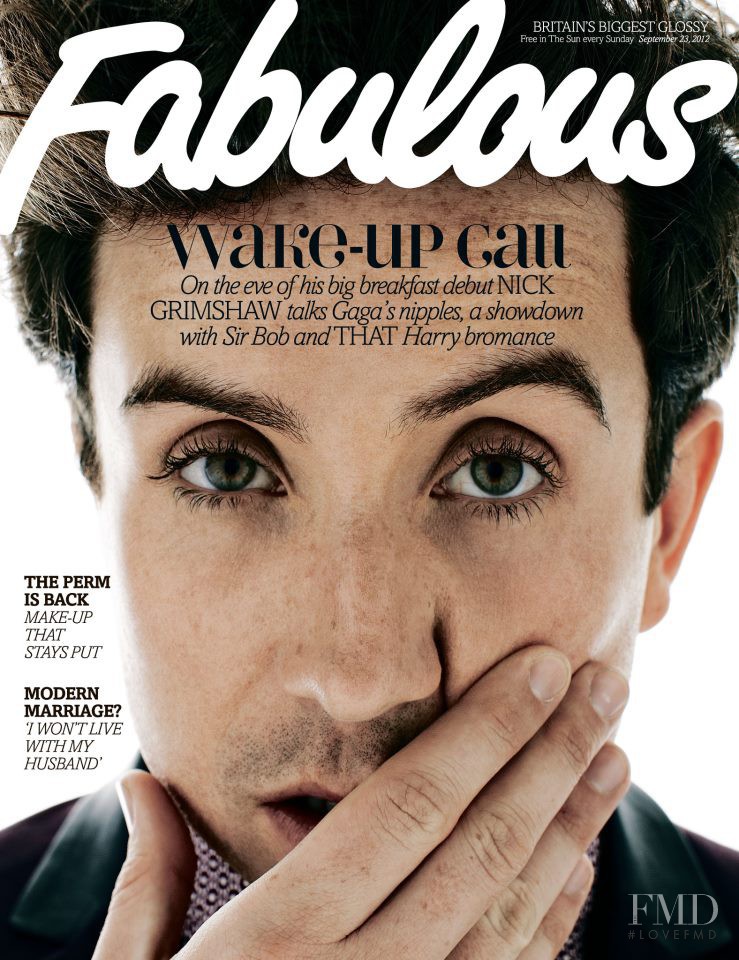 Nick Grimshaw featured on the Fabulous cover from September 2012
